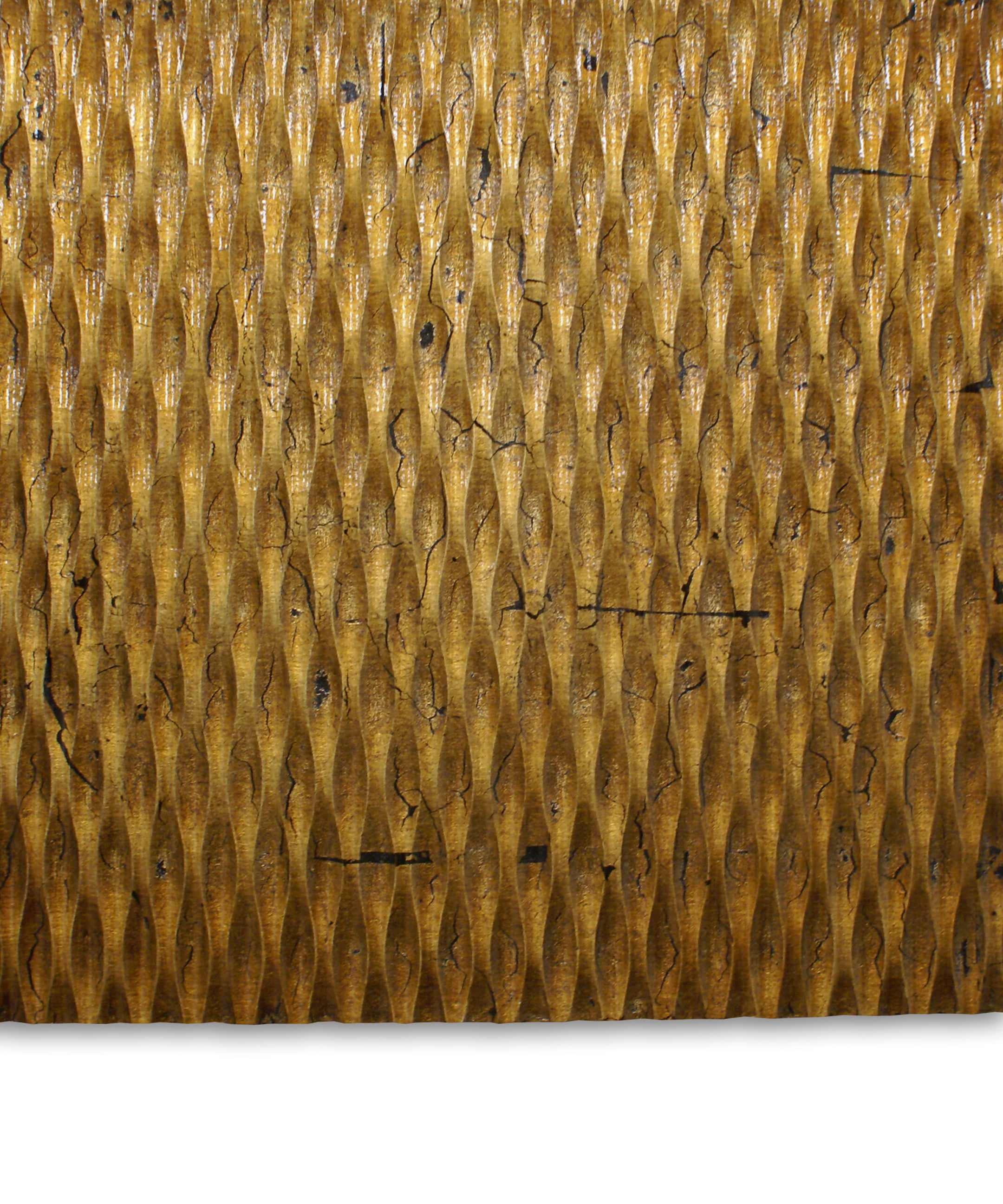 Modern Style Wooden Wall Decor With Patterned Carving Small Gold-zoom-4