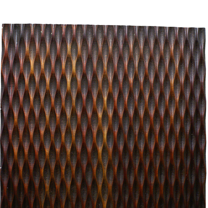 Modern Style Wooden Wall Decor With Patterned Carving Small Brown-zoom-