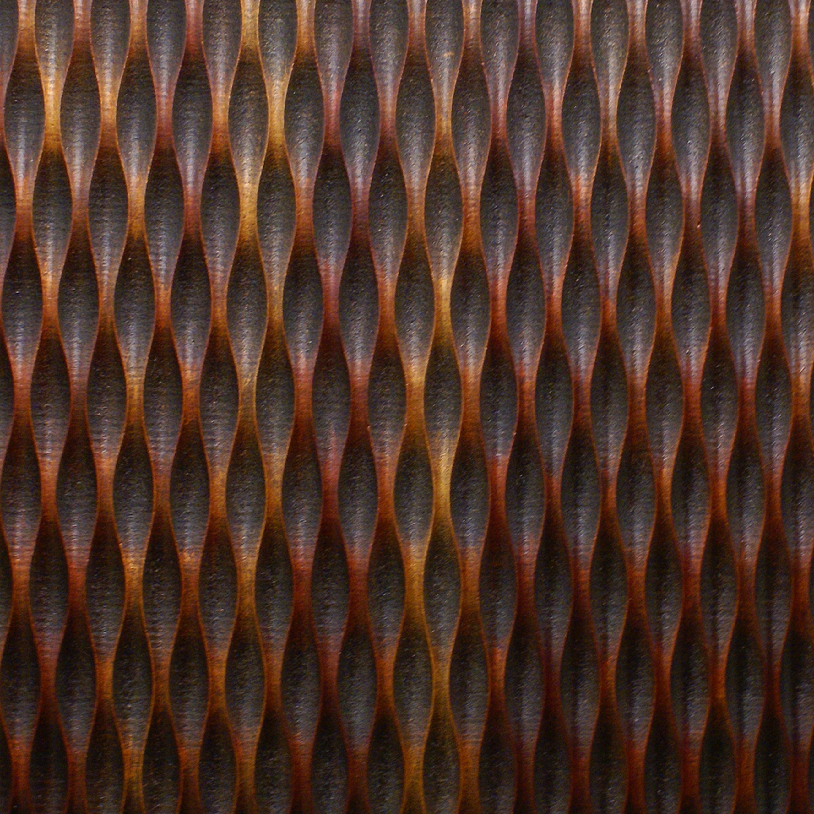 Modern Style Wooden Wall Decor With Patterned Carving Small Brown-zoom-3