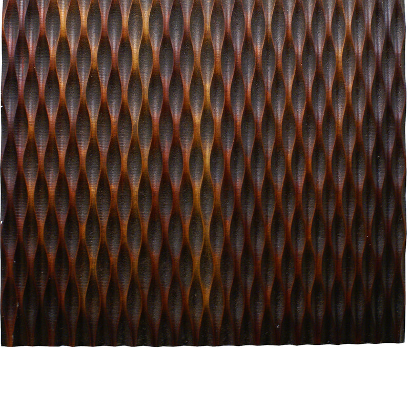 Modern Style Wooden Wall Decor With Patterned Carving Small Brown-zoom-