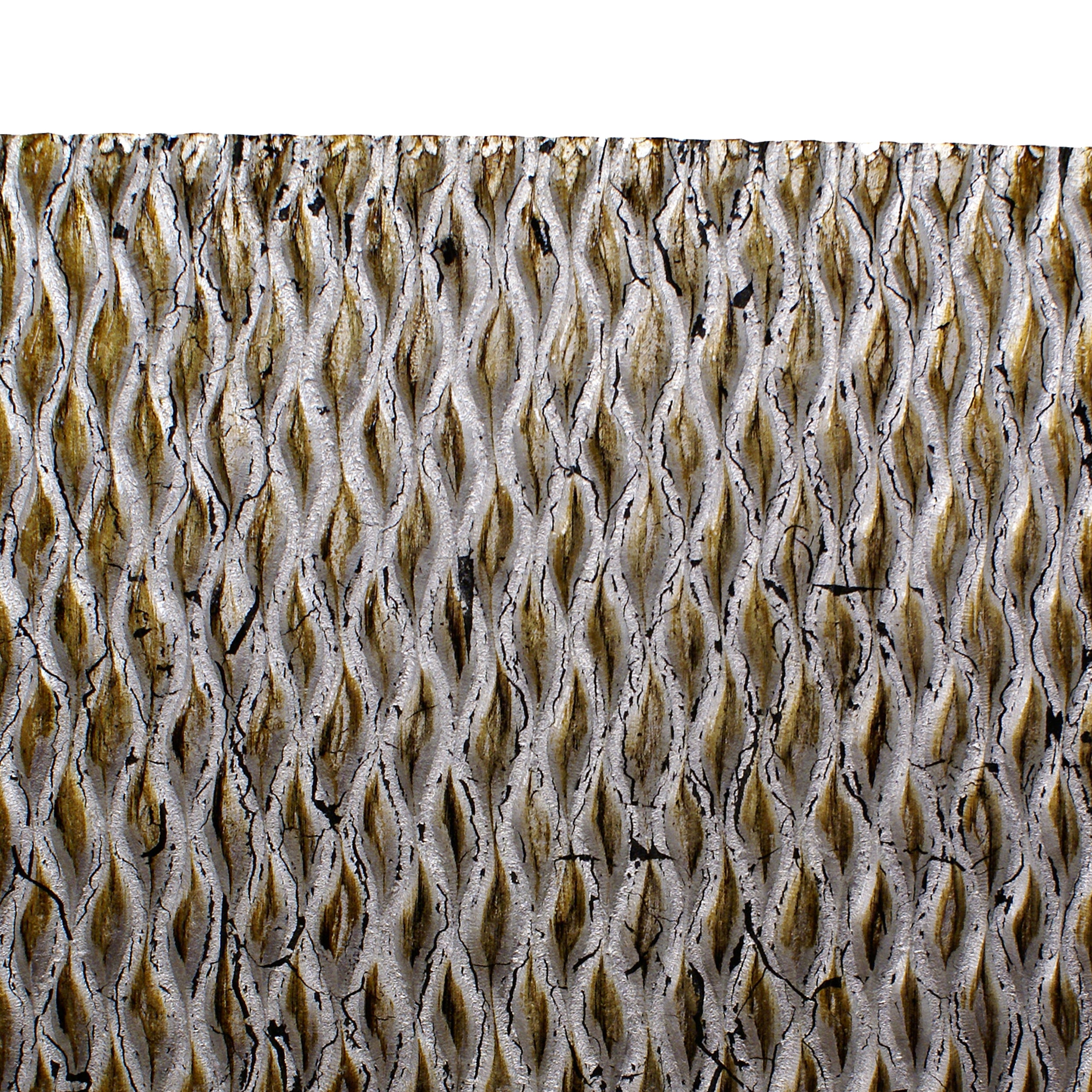 Modern Style Wooden Wall Decor With Patterned Carving Large Silver-zoom-2