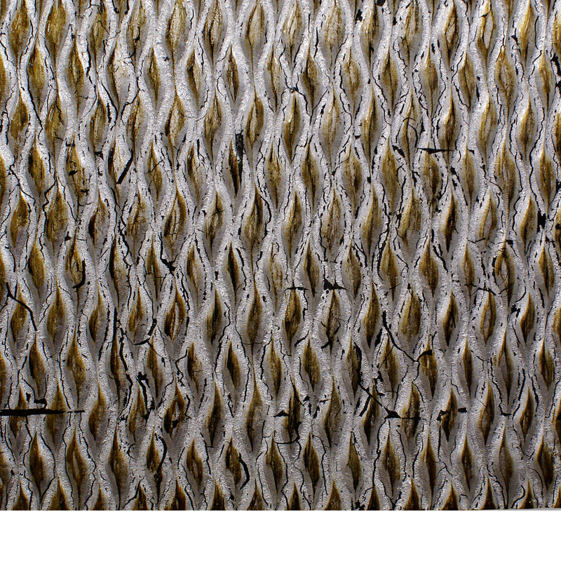 Modern Style Wooden Wall Decor With Patterned Carving Large Silver-zoom-