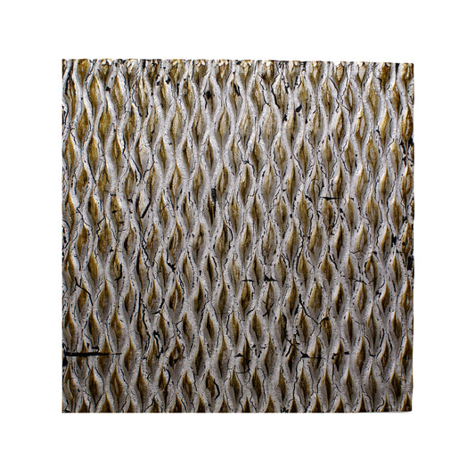 Modern Style Wooden Wall Decor With Patterned Carving Large Silver
