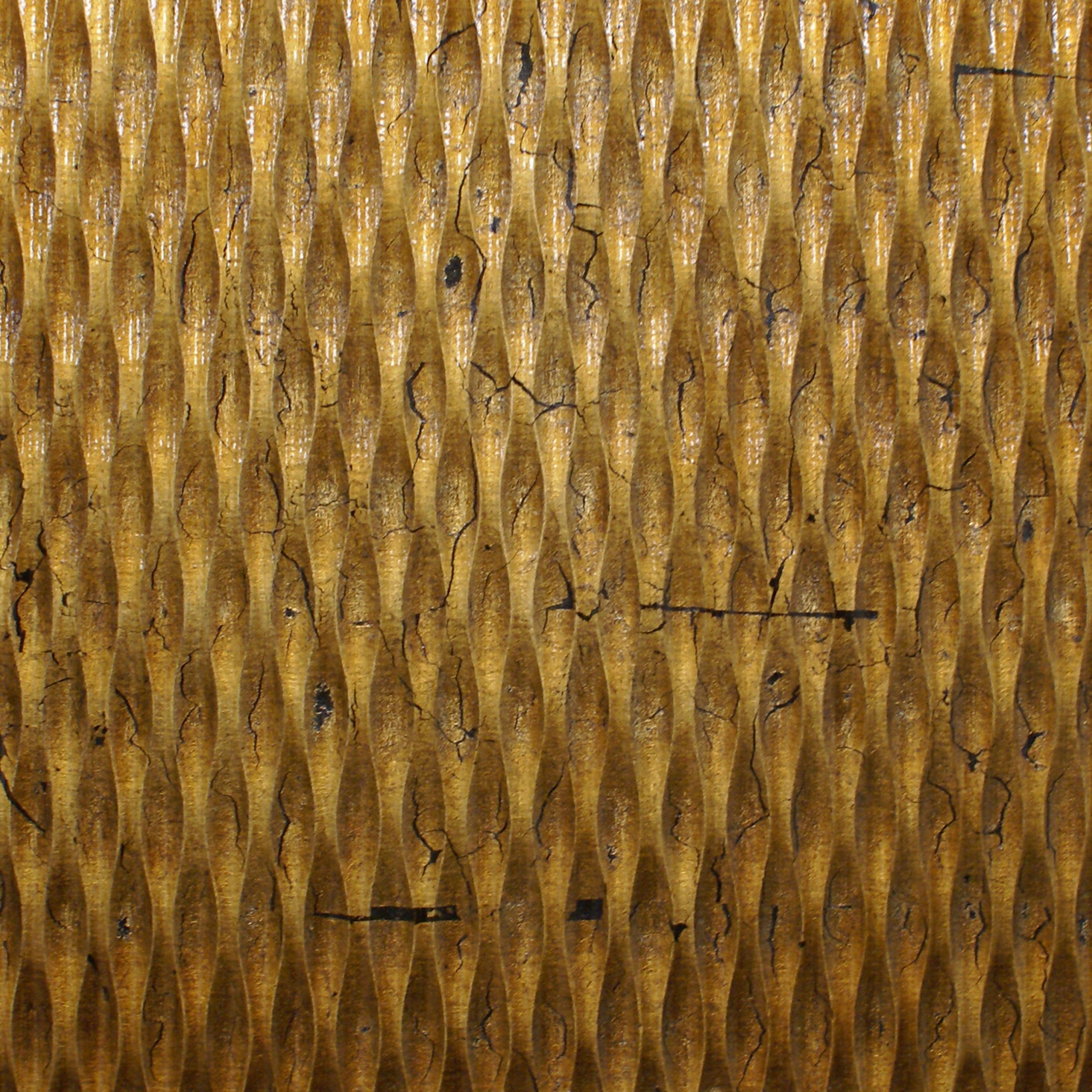 Modern Style Wooden Wall Decor With Patterned Carving Large Gold-zoom-3