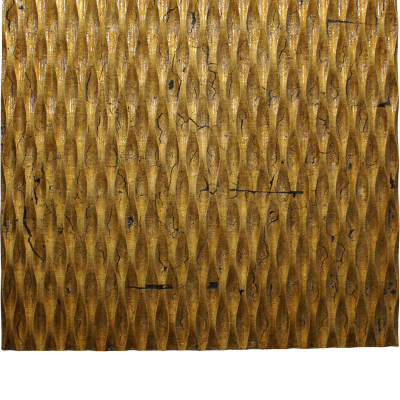 Modern Style Wooden Wall Decor With Patterned Carving Large Gold-zoom-