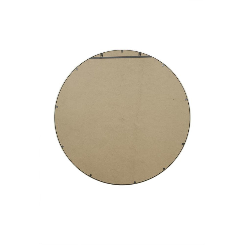Contemporary Style Round Metal Framed Wall Mirror Small Gold And Silver-zoom-