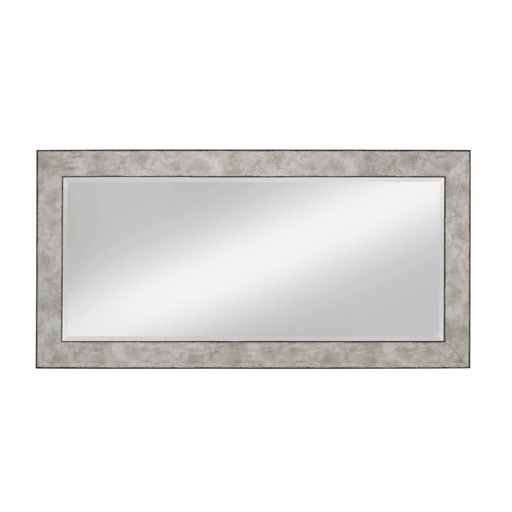Stylish Rectangular Polystyrene Framed Leaner Mirror Rusted Metal