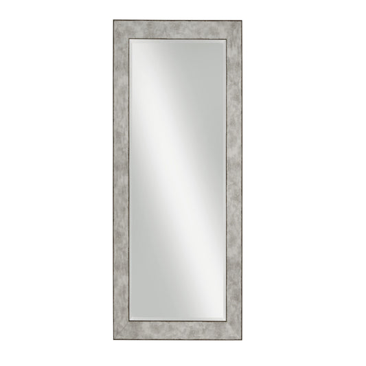 Stylish Rectangular Polystyrene Framed Leaner Mirror Rusted Metal