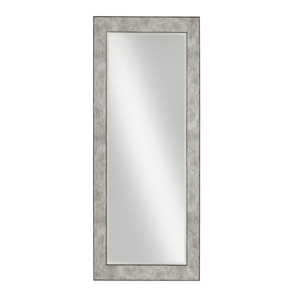 Stylish Rectangular Polystyrene Framed Leaner Mirror Rusted Metal