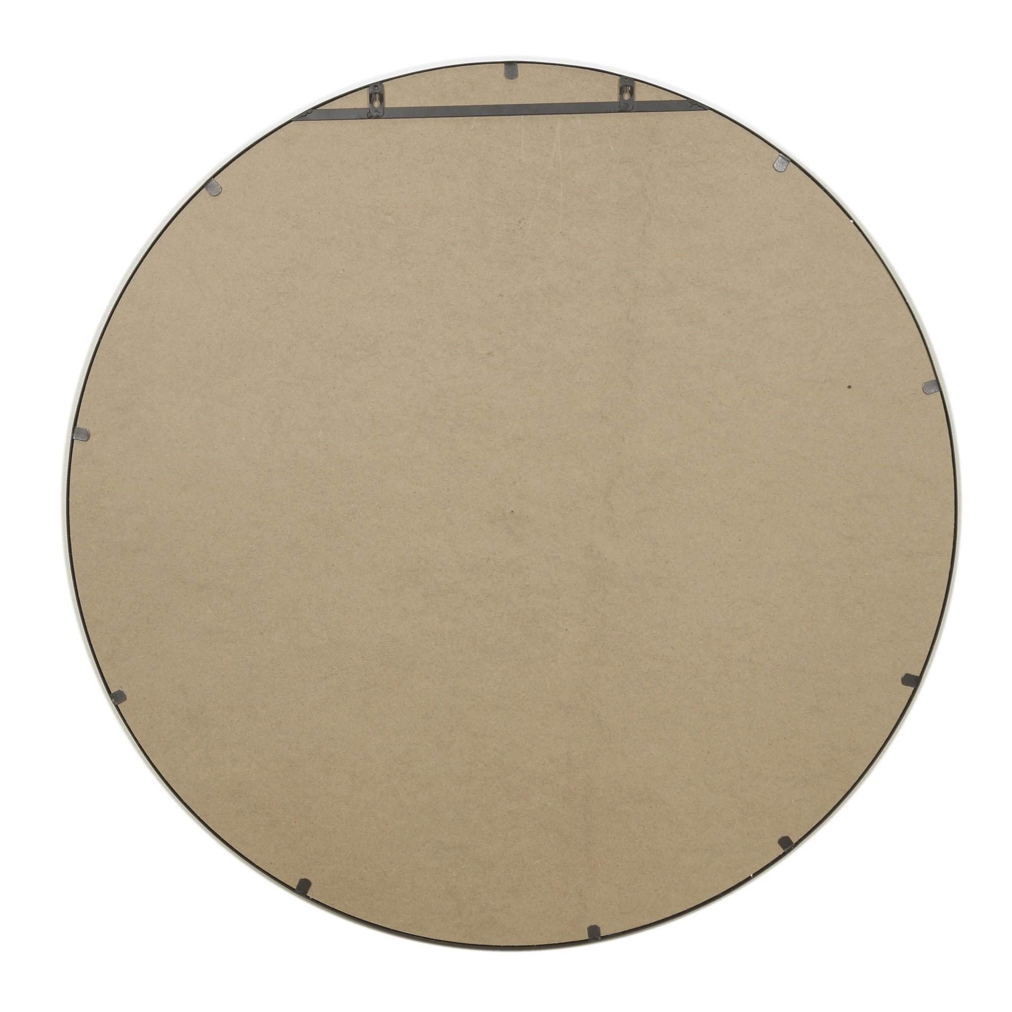Contemporary Round Metal Framed Wall Mirror, Small Bronze And Silver-zoom-4