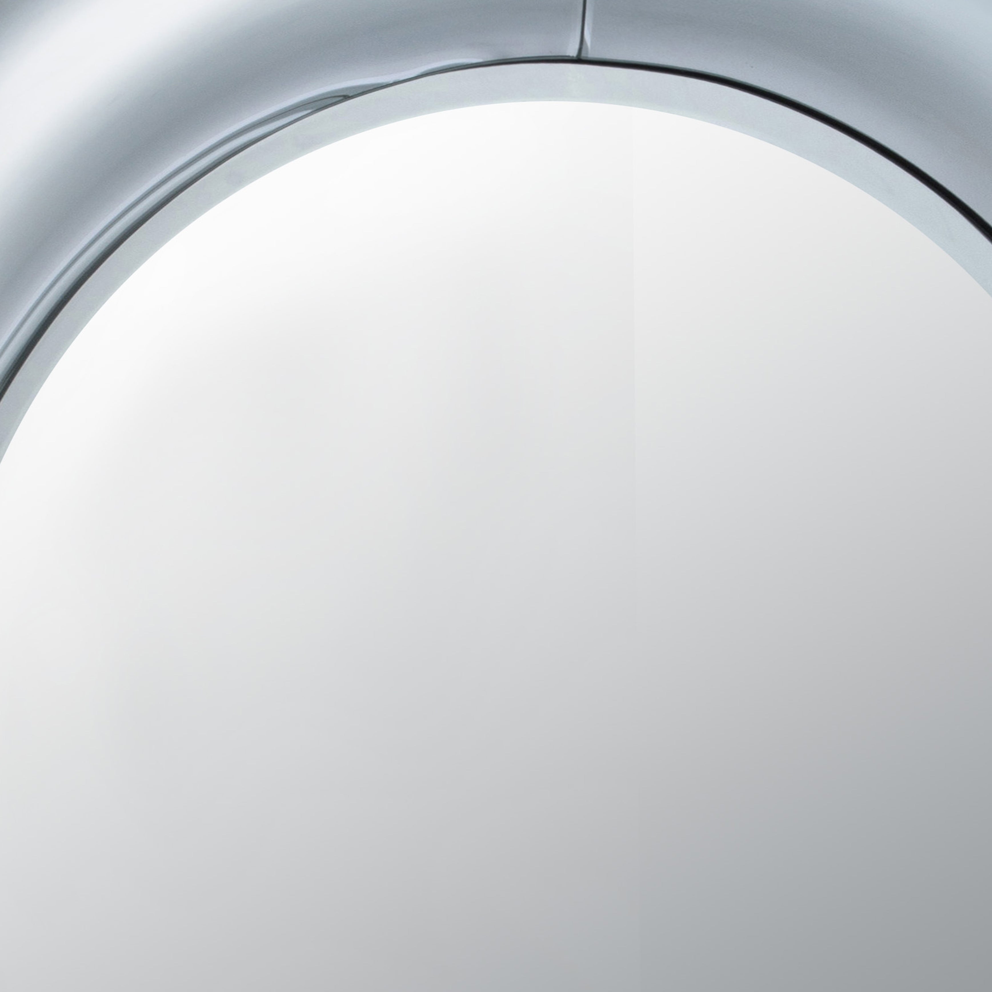 Modern Styled Round Mirror With Lustrous Wooden Frame Silver-zoom-3