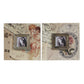Victorian Style Rustic Square Metal Photo Frames Set Of 2 Bronze