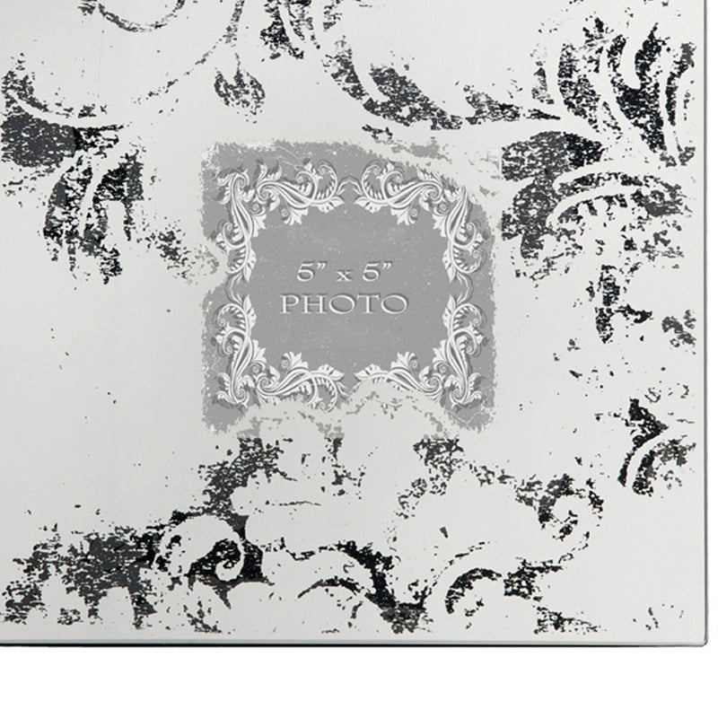 Modern Etched Wooden Photo Frames Small Set Of 4 Silver-zoom-