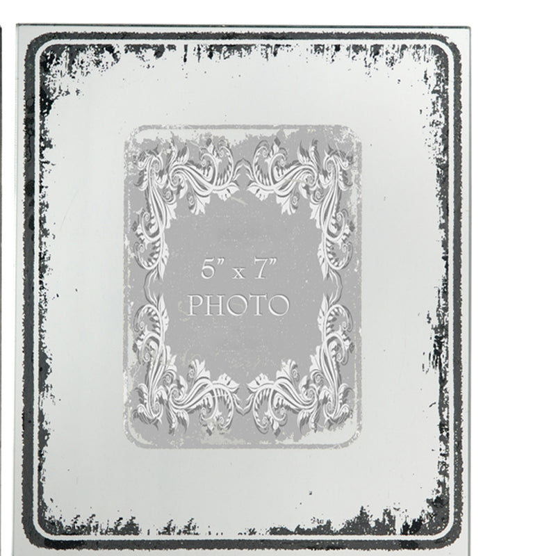 Modern Etched Wooden Photo Frames Large Set Of 4 Silver-zoom-