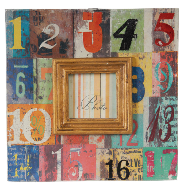 Traditional Style Square Wooden Photo Frames Large Set Of 2 Brown-zoom-