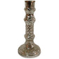 Transitional Glass And Metal Candle Stand With Pedestal Base Bronze