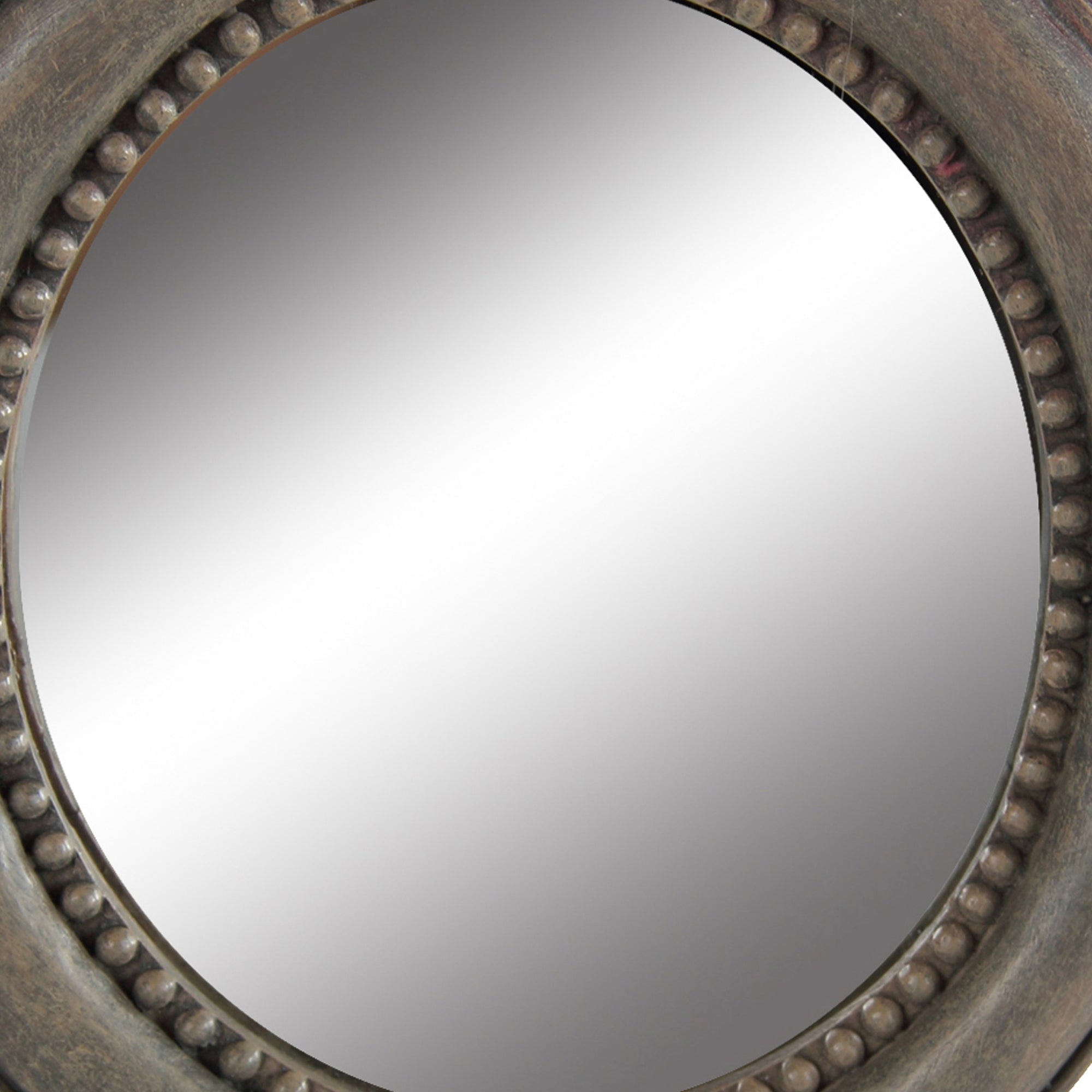 Round Wooden Framed Mirror With Parrot Sculpture Top Multicolor-zoom-3