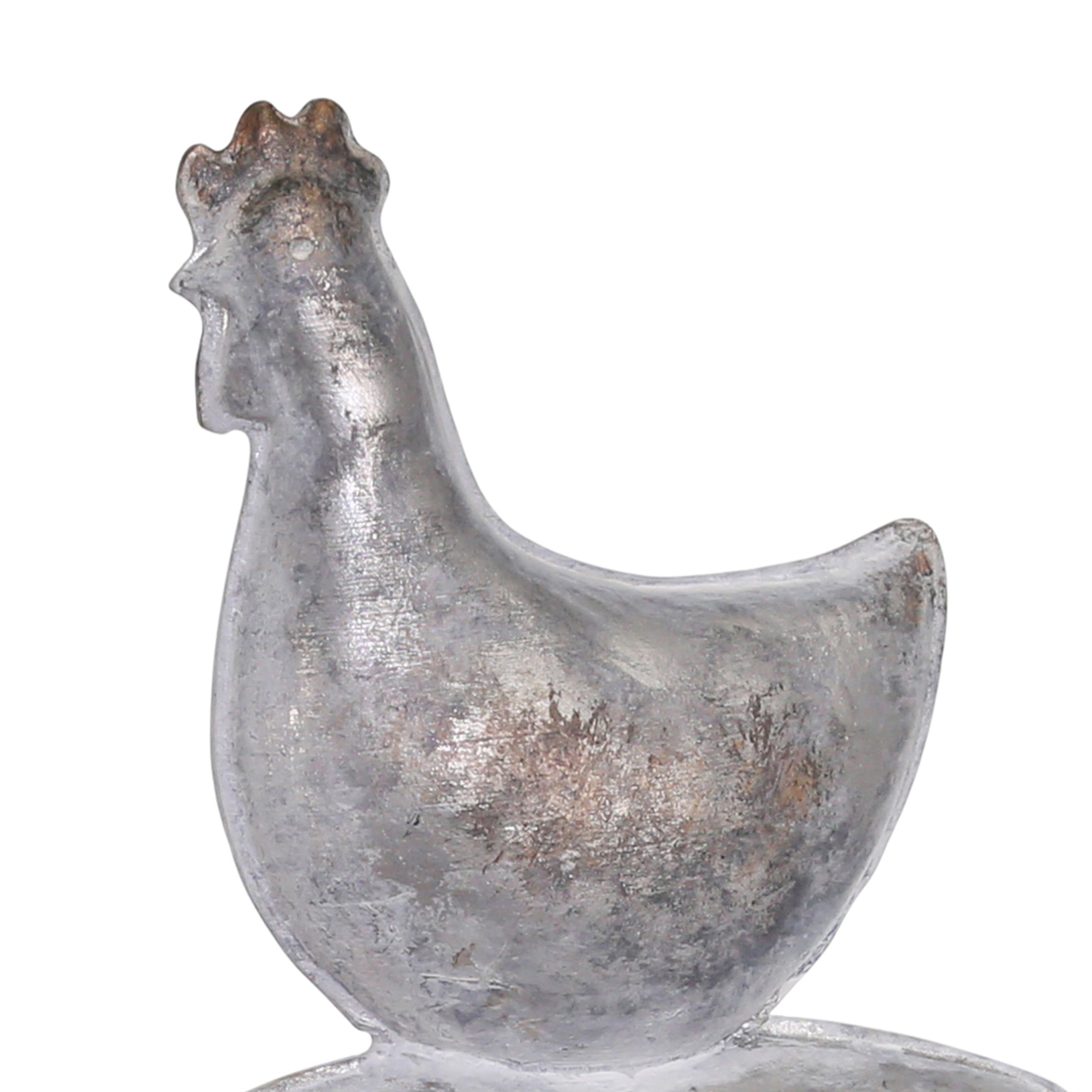 Decorative Polyresin Sculpture With Stacked Animals White And Bronze-zoom-4