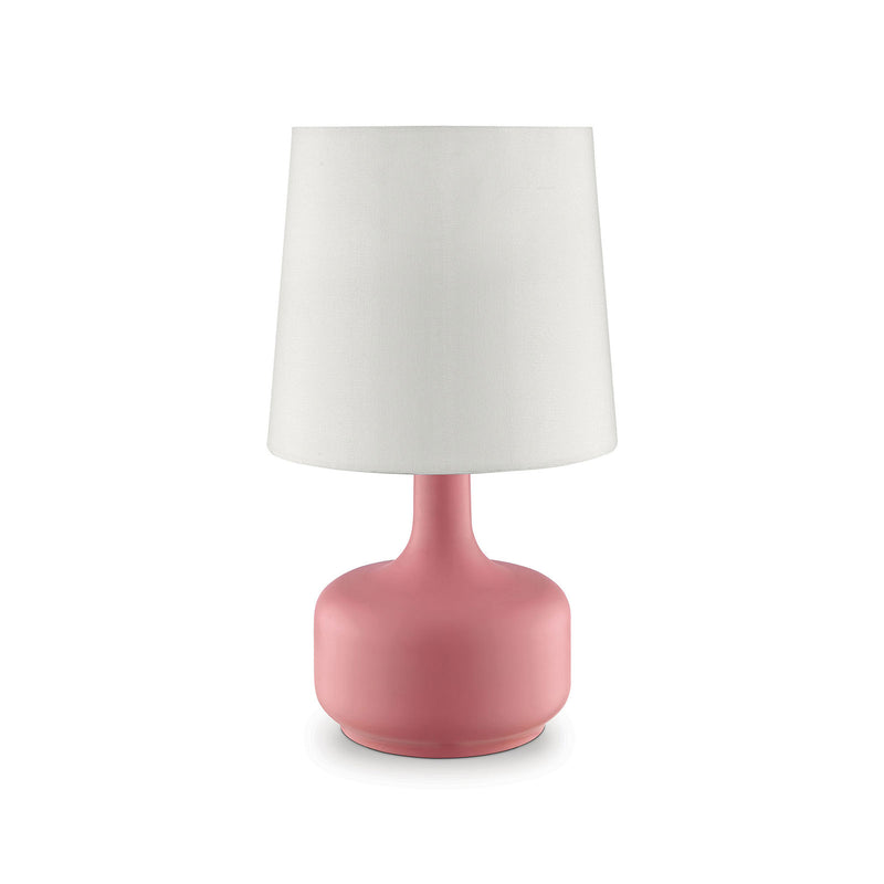 Contemporary Table Lamp with Pot Belly Base with Matte Pink Finish Pink-zoom-