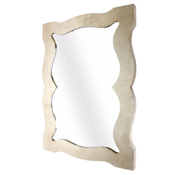 Traditional Style Wooden Wall Mirror With Bevelled Edges Gold