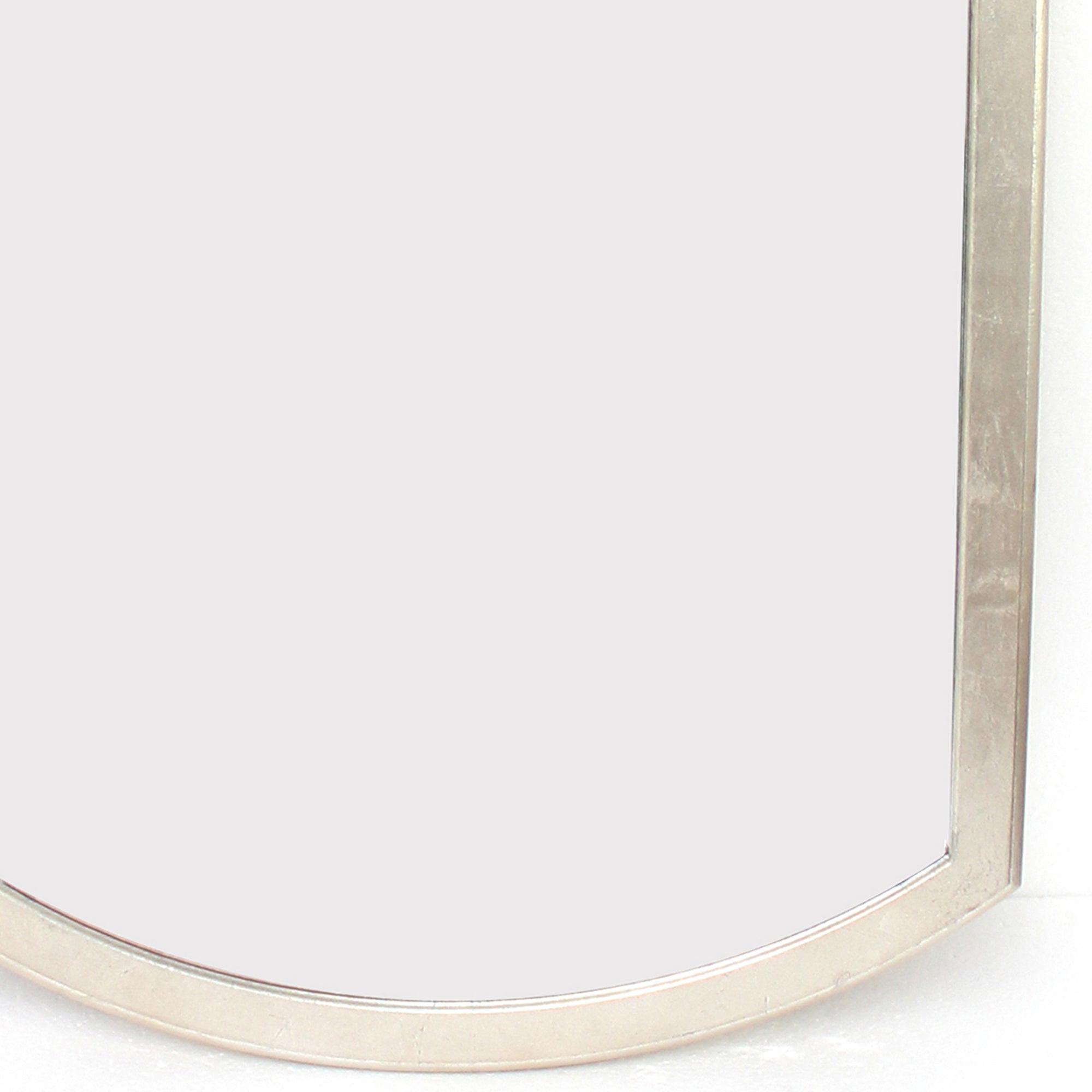 Contemporary Wooden Wall Mirror With Arched Top And Bottom Gold