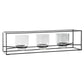3 Glass Hurricane Candle Holders With Metal Frame Black And Gold