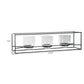 3 Glass Hurricane Candle Holders With Metal Frame Black And Gold