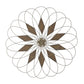 Blooming Flower Shape Indoor And Outdoor Metal Wall Decor Rustic Brown