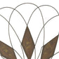 Blooming Flower Shape Indoor And Outdoor Metal Wall Decor Rustic Brown