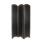 Foldable 3 Panel Room Divider with Traditional Print,Black and Gold