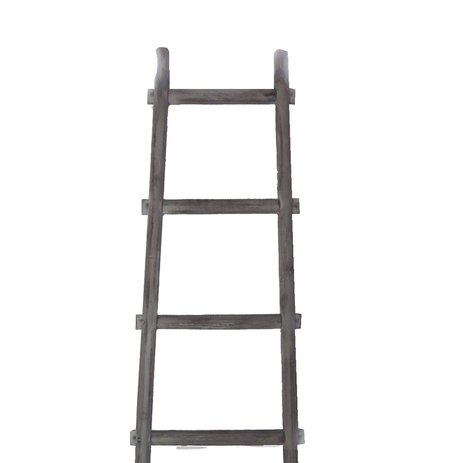 Transitional Style Wooden Decor Ladder With 5 Steps Gray-zoom-2