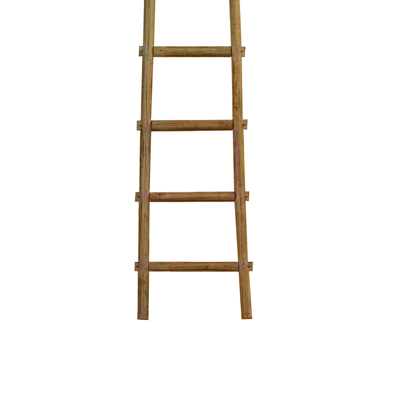 Transitional Style Wooden Decor Ladder With 6 Steps Brown-zoom-