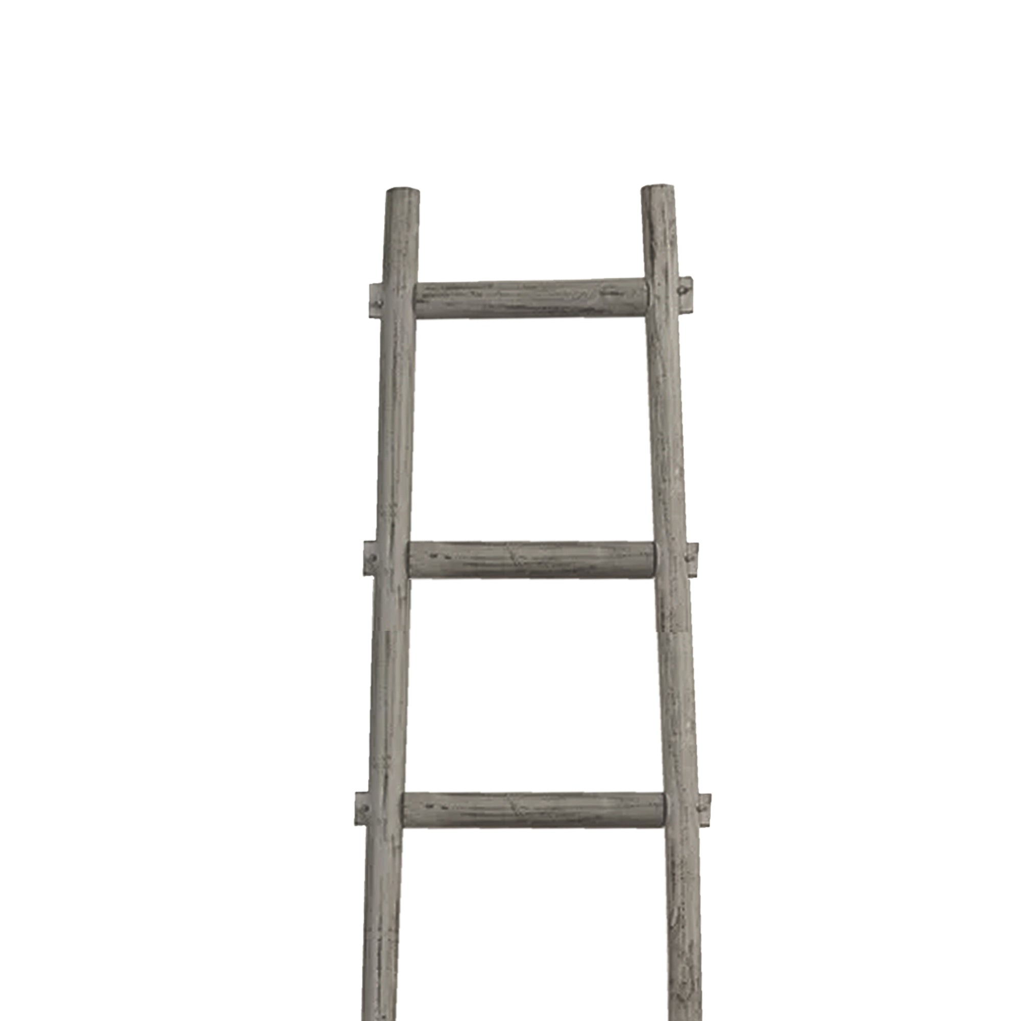 Transitional Style Wooden Decor Ladder With 6 Steps Gray-zoom-2