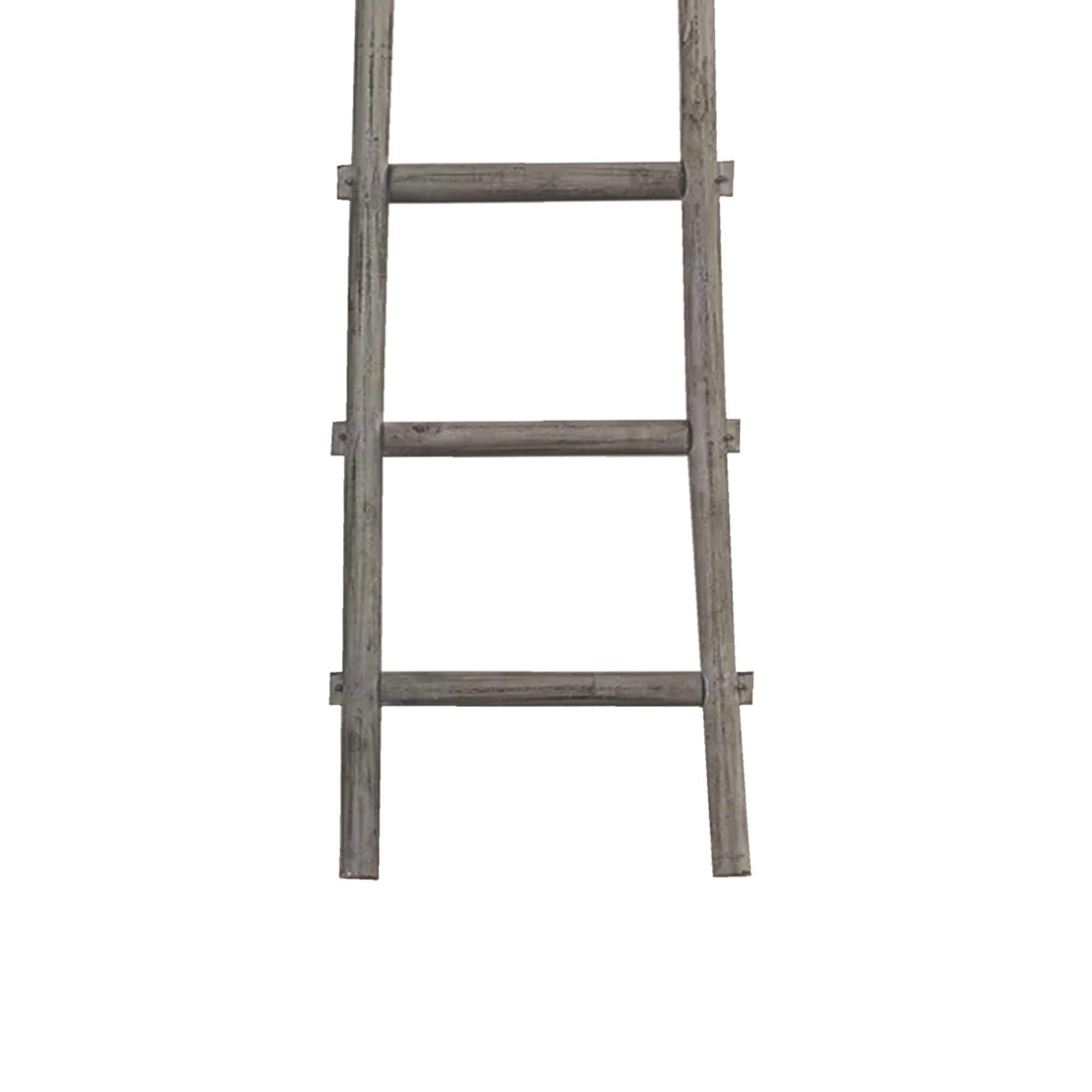 Transitional Style Wooden Decor Ladder With 6 Steps Gray-zoom-4