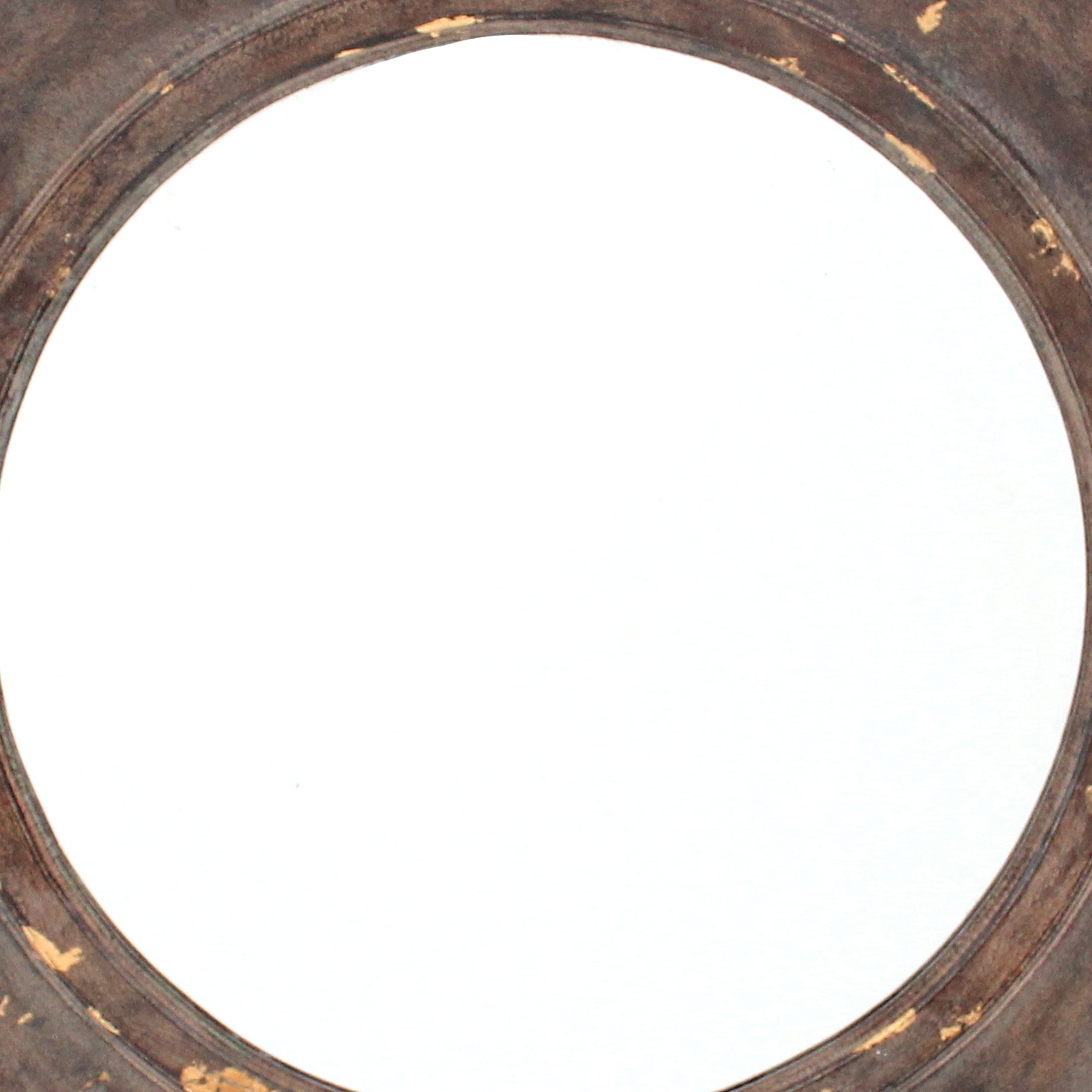 Rustic Style Wooden Wall Mirror With Hexagonal Frame Silver And Brown-zoom-3