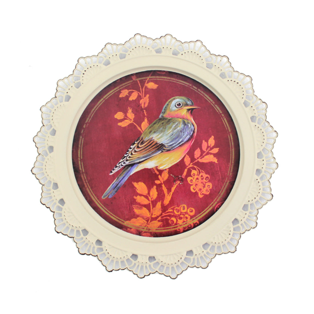 4 Piece Plate Design Wall Decor With Nature Inspired Theme Multicolor-zoom-5
