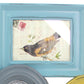7 Piece Wall Decor With Oval Shape Clock At Centre Multicolor