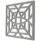 23 X 23 Mirrored Wall Decor With Geometric Wood Cut Out Gray