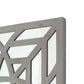 23 X 23 Mirrored Wall Decor With Geometric Wood Cut Out Gray