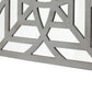 23 X 23 Mirrored Wall Decor With Geometric Wood Cut Out Gray
