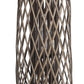 Lattice Design Bamboo Lantern With Glass Candle Holder Large Brown