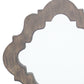 Wooden Candle Holders With Mirror And Quatrefoil Pattern Set Of 2 Brown
