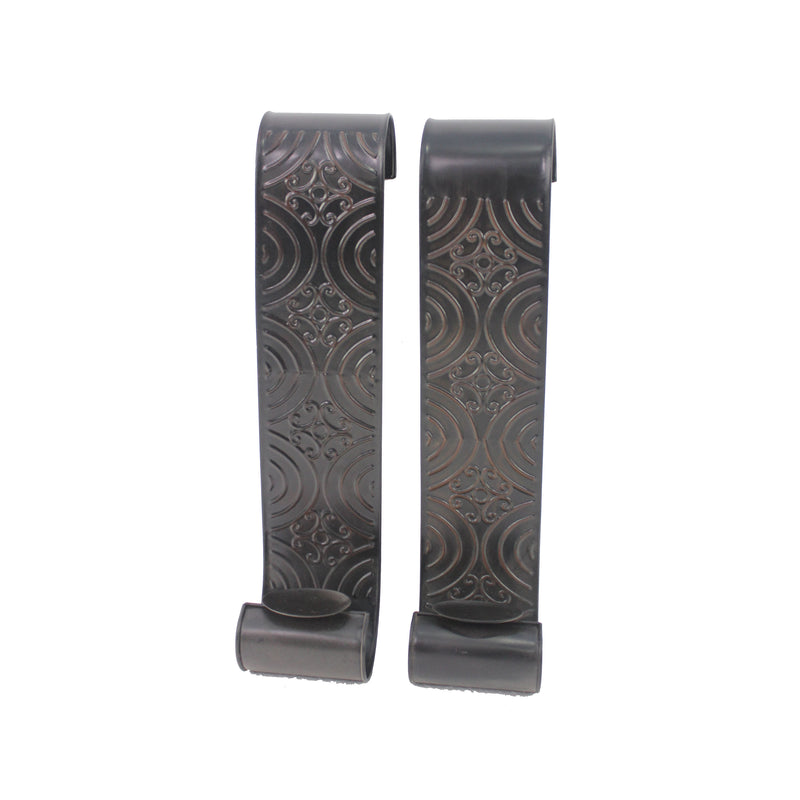 Metal Sconce Candle Holder With Embossed Intricate Carvings Bronze-zoom-