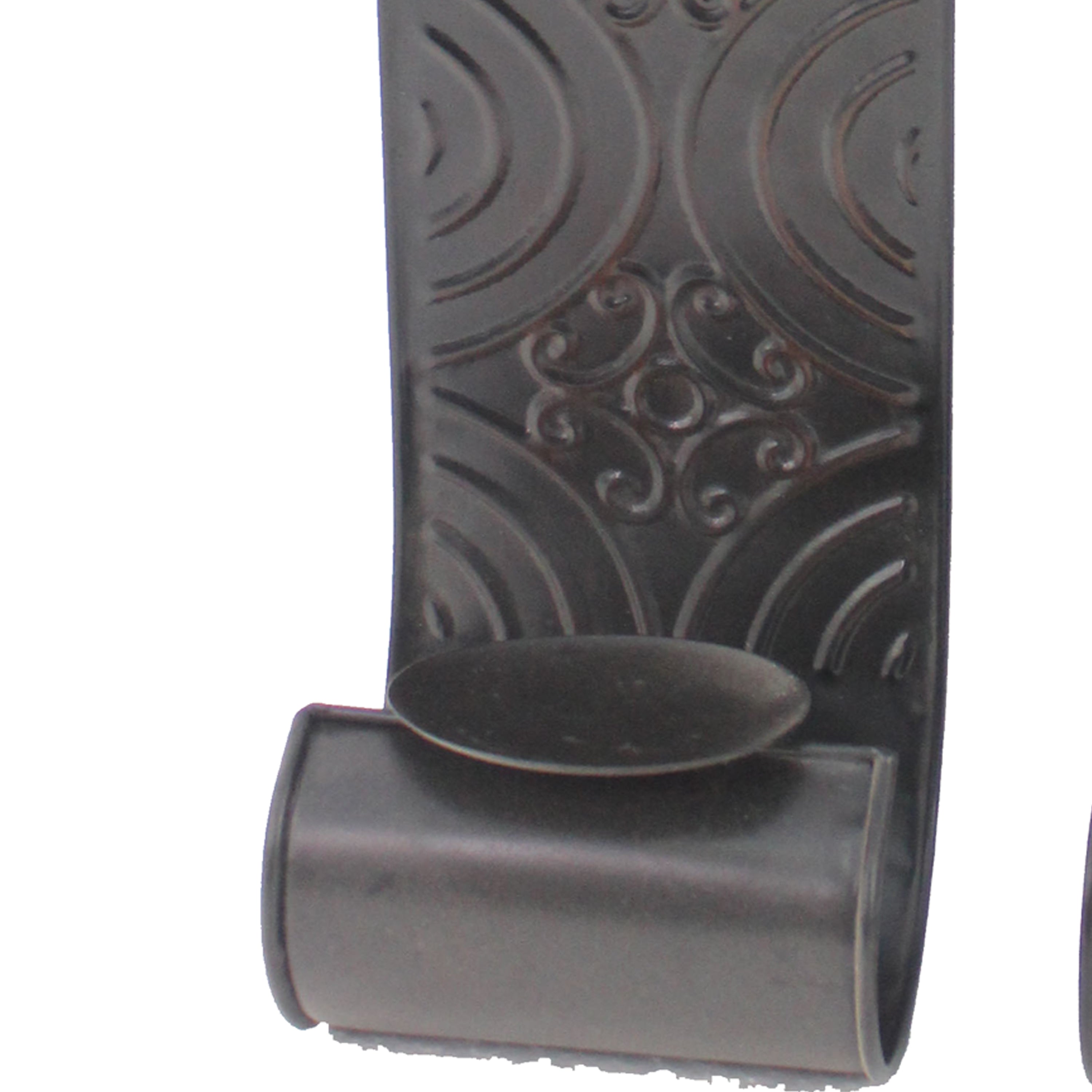 Metal Sconce Candle Holder With Embossed Intricate Carvings Bronze-zoom-3