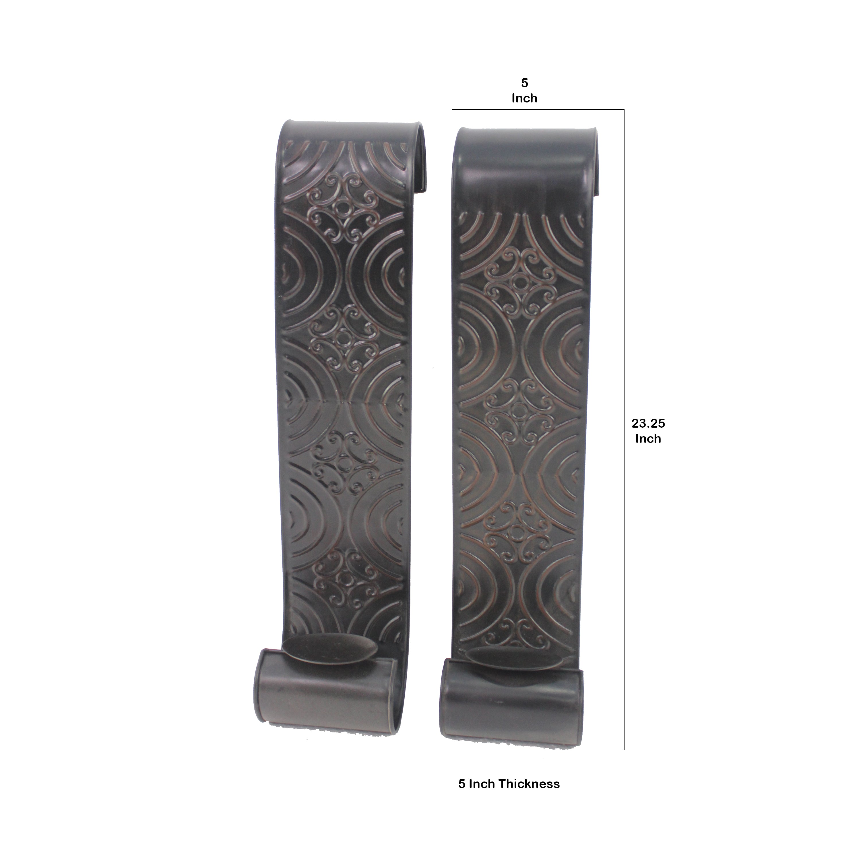 Metal Sconce Candle Holder With Embossed Intricate Carvings Bronze-zoom-5