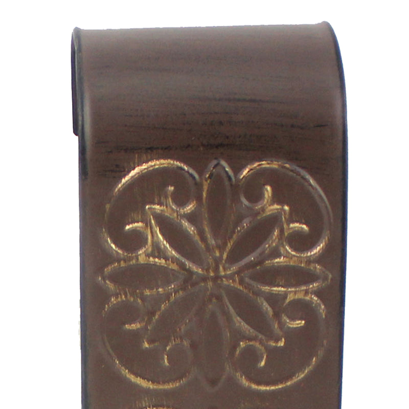 Metal Sconce Candle Holder With Embossed Intricate Carvings Brown-zoom-