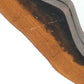 Wooden Wall Mirror With Grotto Diamond Shape Brown
