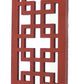 Lattice Design Wooden Frame Candle Holder With Mirror Insert Red