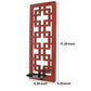 Lattice Design Wooden Frame Candle Holder With Mirror Insert Red