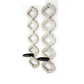 Geometric Lattice Wooden Frame Metal Candle Holder Set Of 2 White